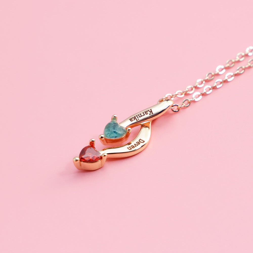 Personalized Name & Birthstone Necklace – The Perfect Valentine’s Gift