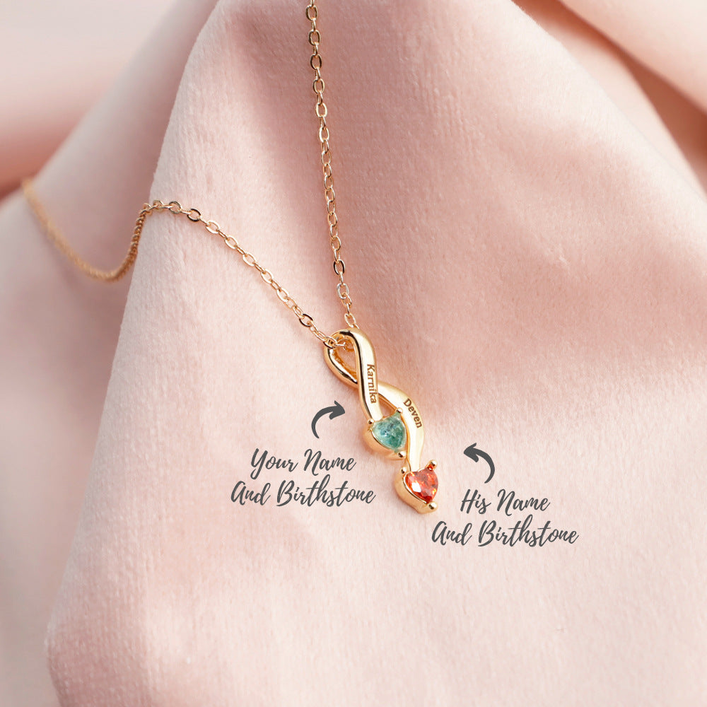 Personalized Name & Birthstone Necklace – The Perfect Valentine’s Gift